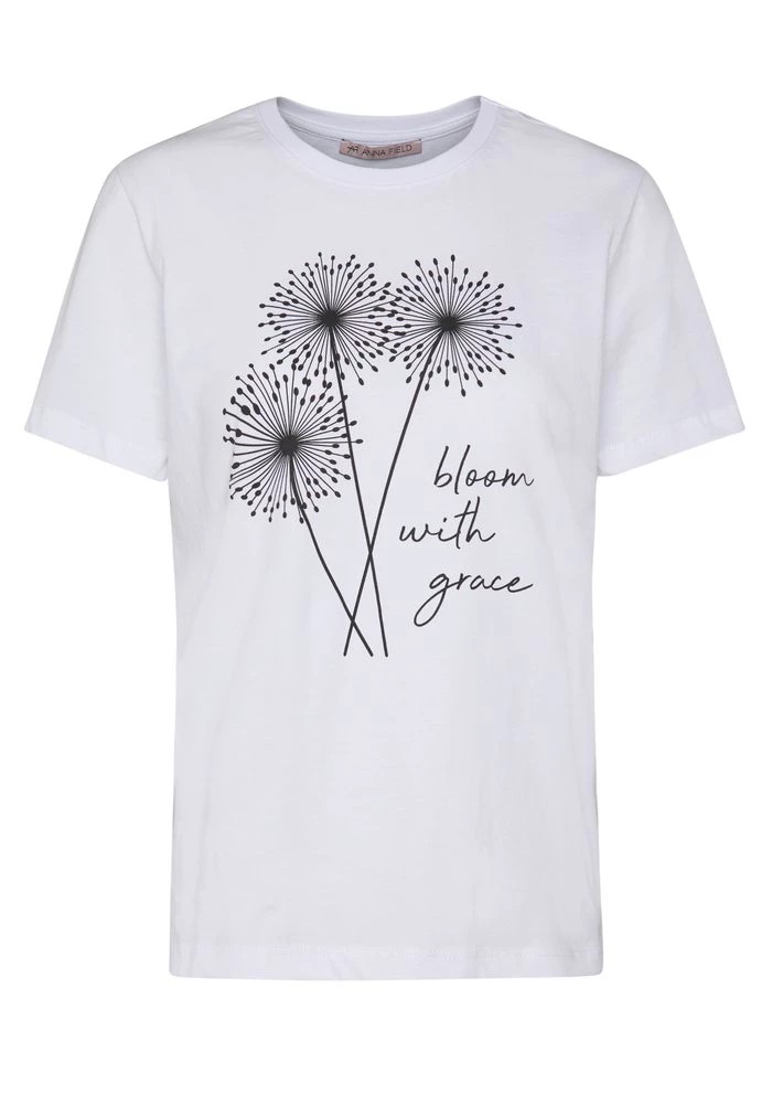 T-Shirt ANNA FIELD Anna Field Print T-shirt Blanche Femme | EYH-6567493